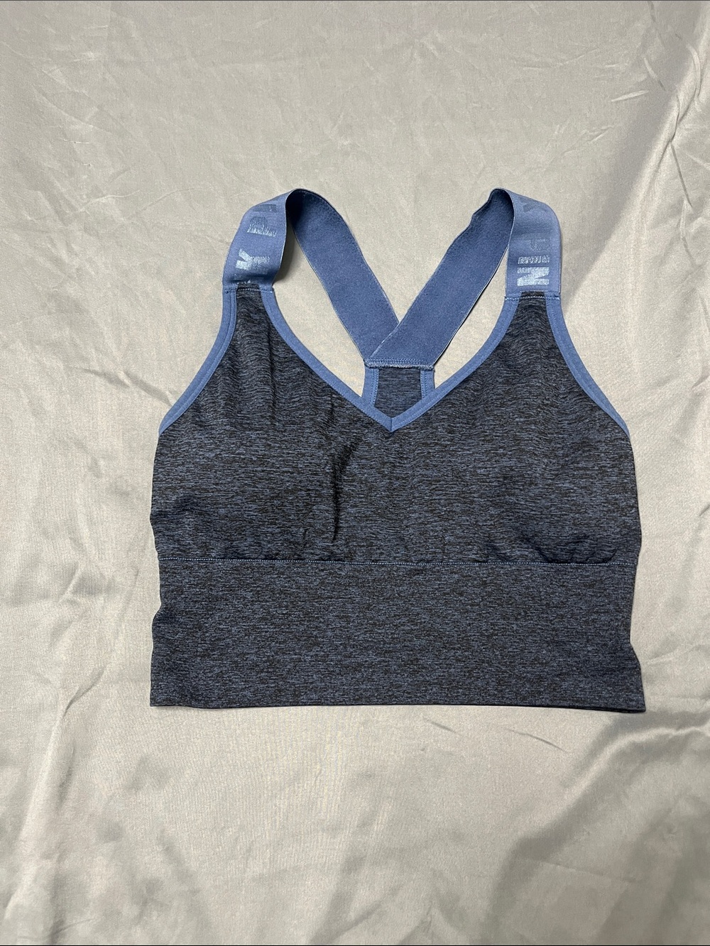 PINK Victoria's Secret Heathered Navy & Periwinkle Sports Bra